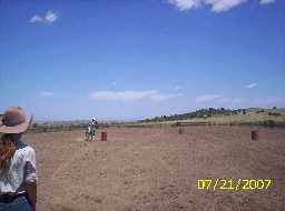 Barrel racing at Gymkhana